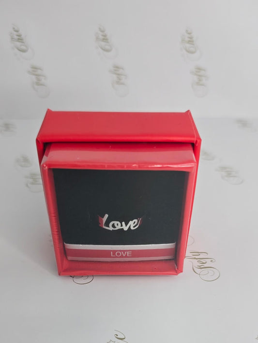 Anello acciaio love